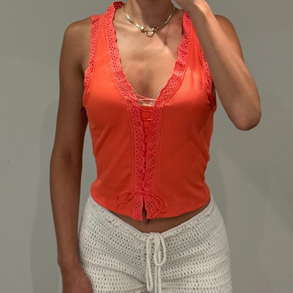 Orange Tank Top L